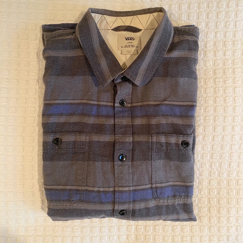 Vans Men’s Flannel Button Up Shirt | Size Large